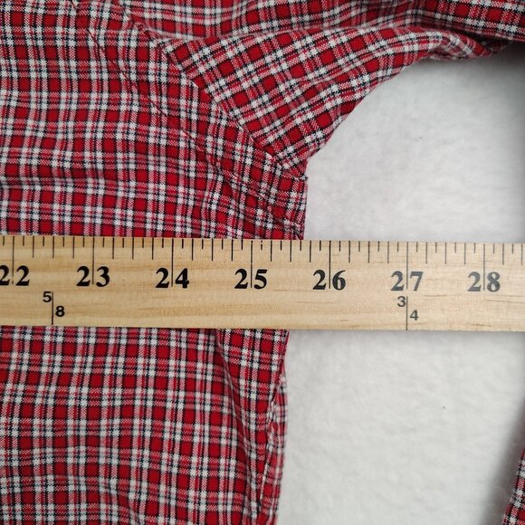 Ralph Lauren Sport 100% Cotton Red Plaid Shirt Mens Large - Picture 7 of 7
